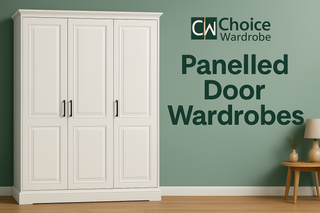 White panelled 2-door wardrobe with soft-close hinges and modern trim β premium ChoiceWardrobe design for UK bedrooms