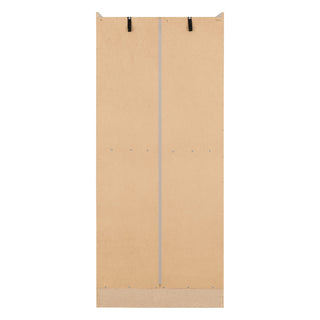 CHOICEWARDROBE Modora White High Gloss 2 Door Wardrobe – Compact Modern Storage with Sleek Gloss Front
