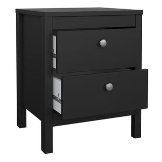 CHOICEWARDROBE Oslo 3 Piece Bedroom Furniture Set – Black Wardrobe, Chest of Drawers & Bedside Table