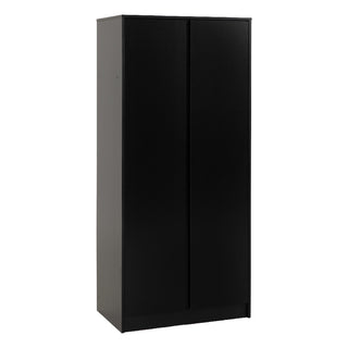 CHOICEWARDROBE McGowen 4 Piece Black Wooden Bedroom Furniture Set | 2 Door Wardrobe, Chest of Drawers & 2 Bedside Tables | Sleek Modern Minimalist Design