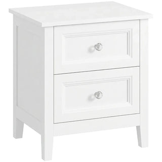 Arden 2 Drawer Bedside Table – White