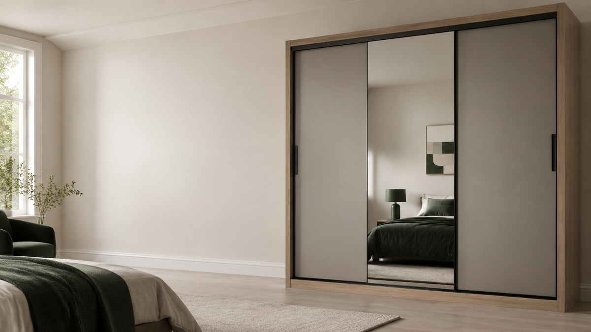 Wardrobe sale styles in a contemporary bedroom