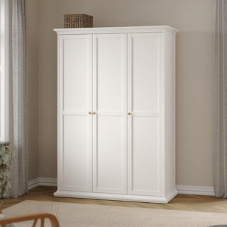Paris Classic 3 Door Wardrobe – White bedroom storage