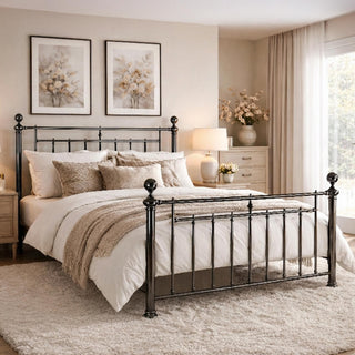 Time Living Alexander Bed - Black Nickel Metal