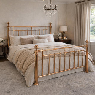 Time Living Alexander Bed - Rose Gold Metal
