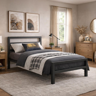 Time Living City Block Bed - Black Metal
