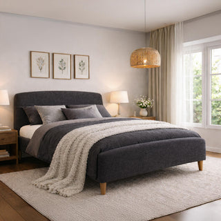 Time Living Geneva Bed - Dark Grey Fabric