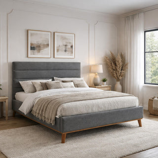 Time Living Mayfair Bed - Dark Grey Fabric