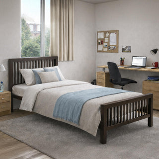 Time Living Meridian Bed - Charcoal Black Metal