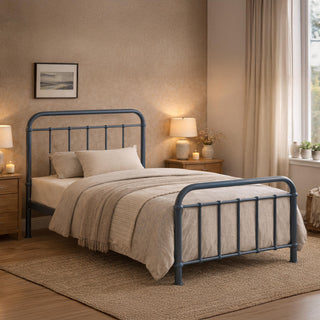 Time Living Miami Bed - Grey Metal