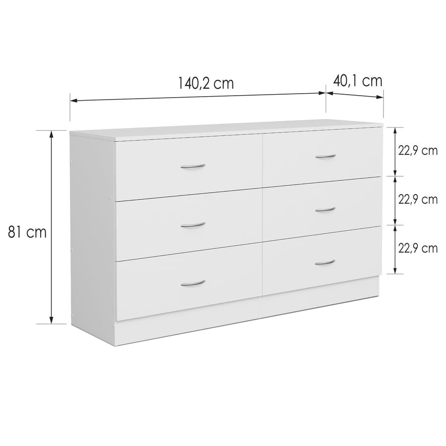 Arvello 140cm Extra-Wide 6-Drawer Chest product view 4