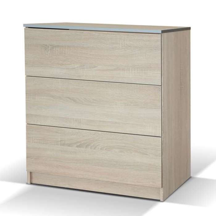 Broadland 80cm 3-Drawer Chest – Light Oak product view 3