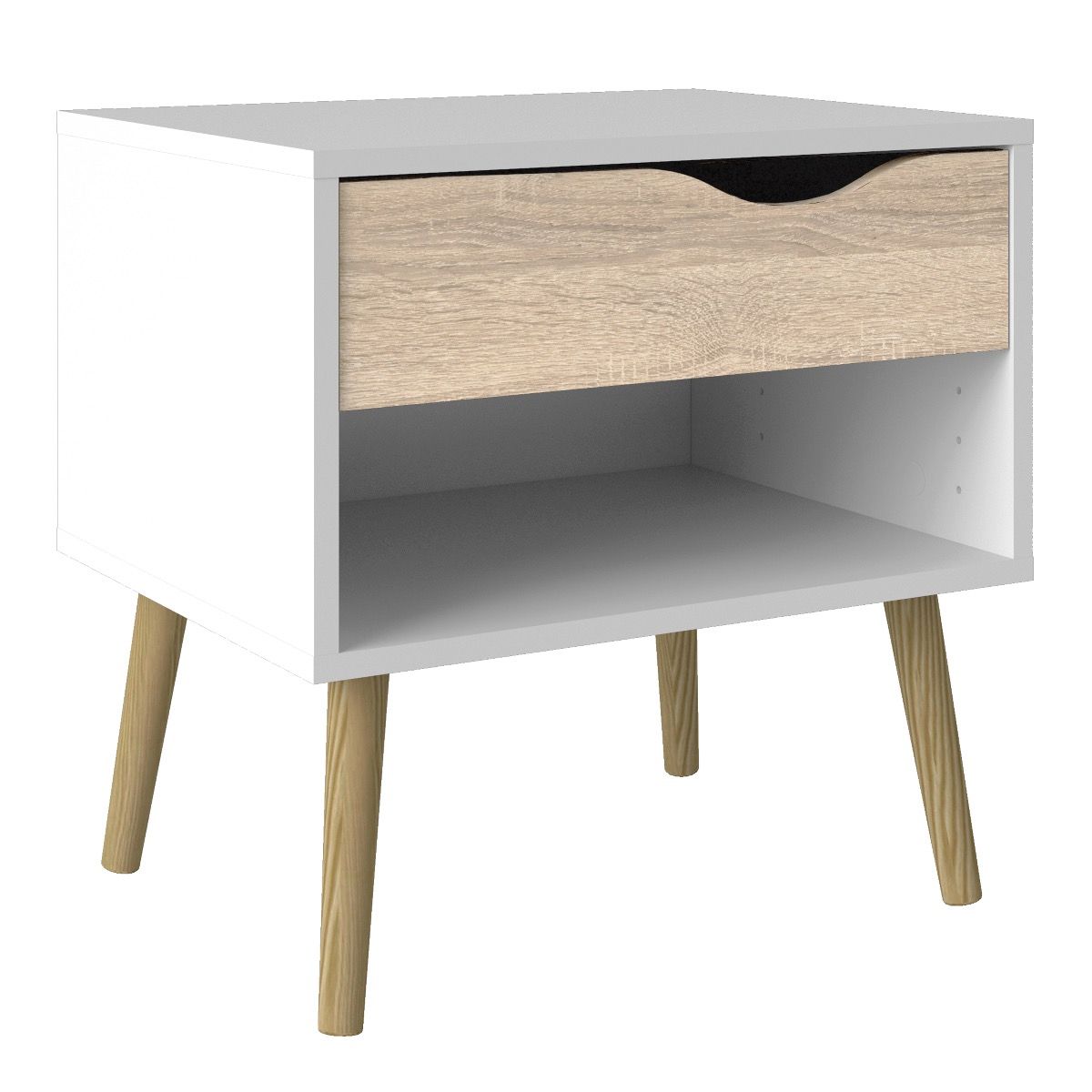 Oslo 3-Piece Bedroom Set with 3-Door Wardrobe – White & Oak – supplier image 2