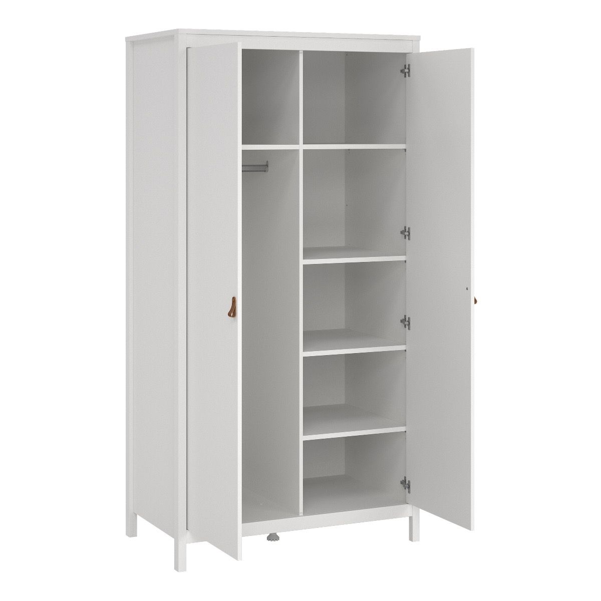 Barcelona 3-Piece Bedroom Set with 2-Door Wardrobe – White – supplier image 11