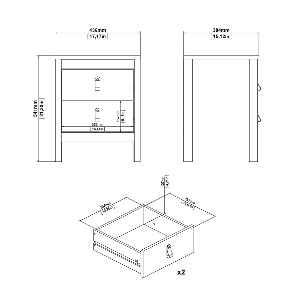 Barcelona 3-Piece Bedroom Set with 3-Door Wardrobe – White – supplier image 5