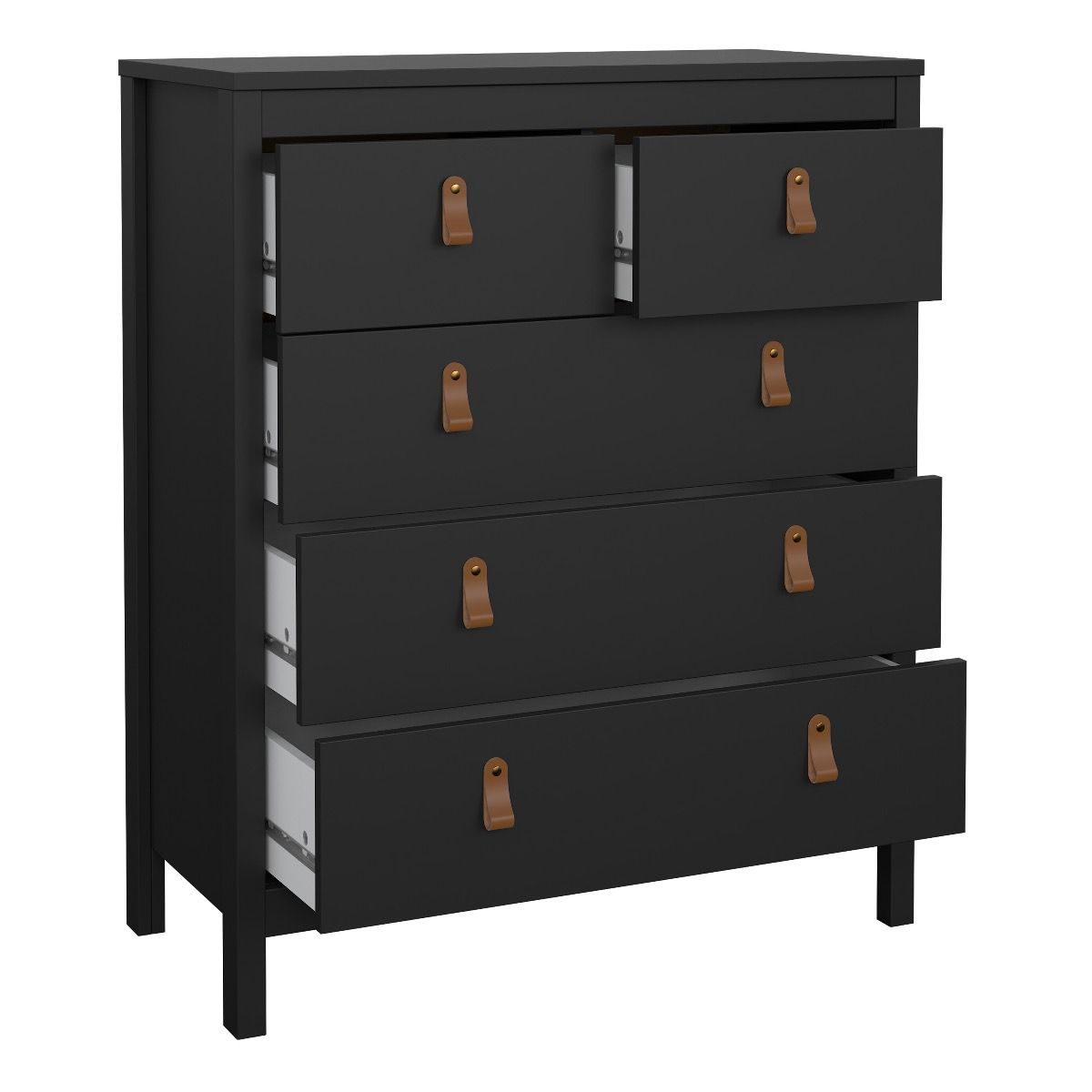 Barcelona 3-Piece Bedroom Set with 3-Door Wardrobe – Matt Black – supplier image 7
