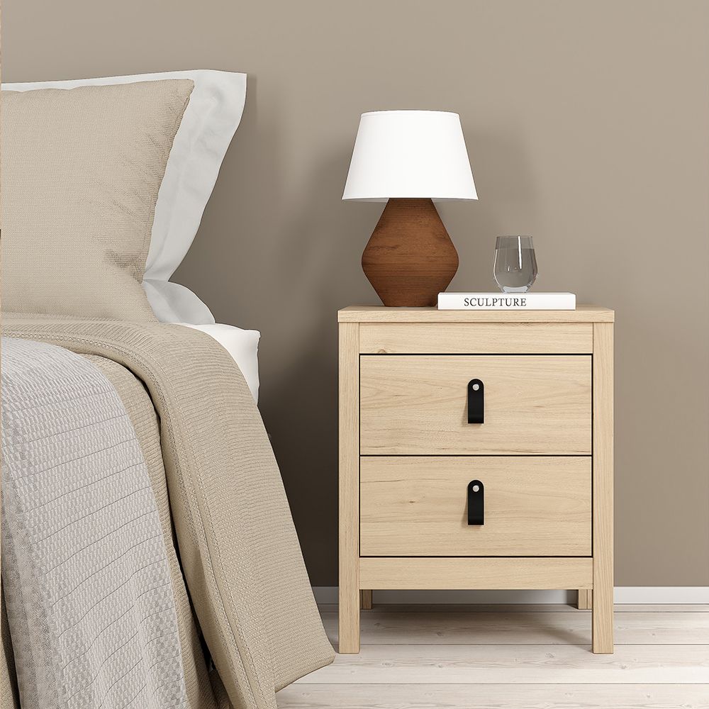Barcelona 3-Piece Bedroom Set with 2-Door Wardrobe – Jackson Hickory Oak – supplier image 4