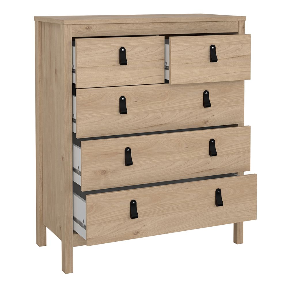 Barcelona 3-Piece Bedroom Set with 2-Door Wardrobe – Jackson Hickory Oak – supplier image 7