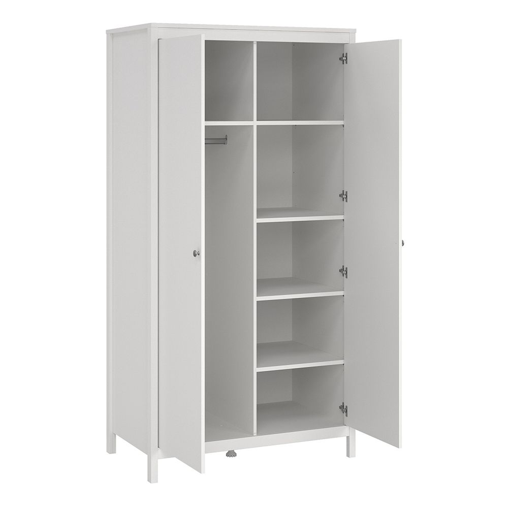 Madrid 3-Piece Bedroom Set with 2-Door Wardrobe – White – supplier image 11
