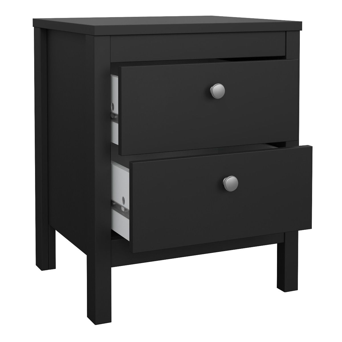 Madrid 3-Piece Bedroom Set with 2-Door Wardrobe – Matt Black – supplier image 3