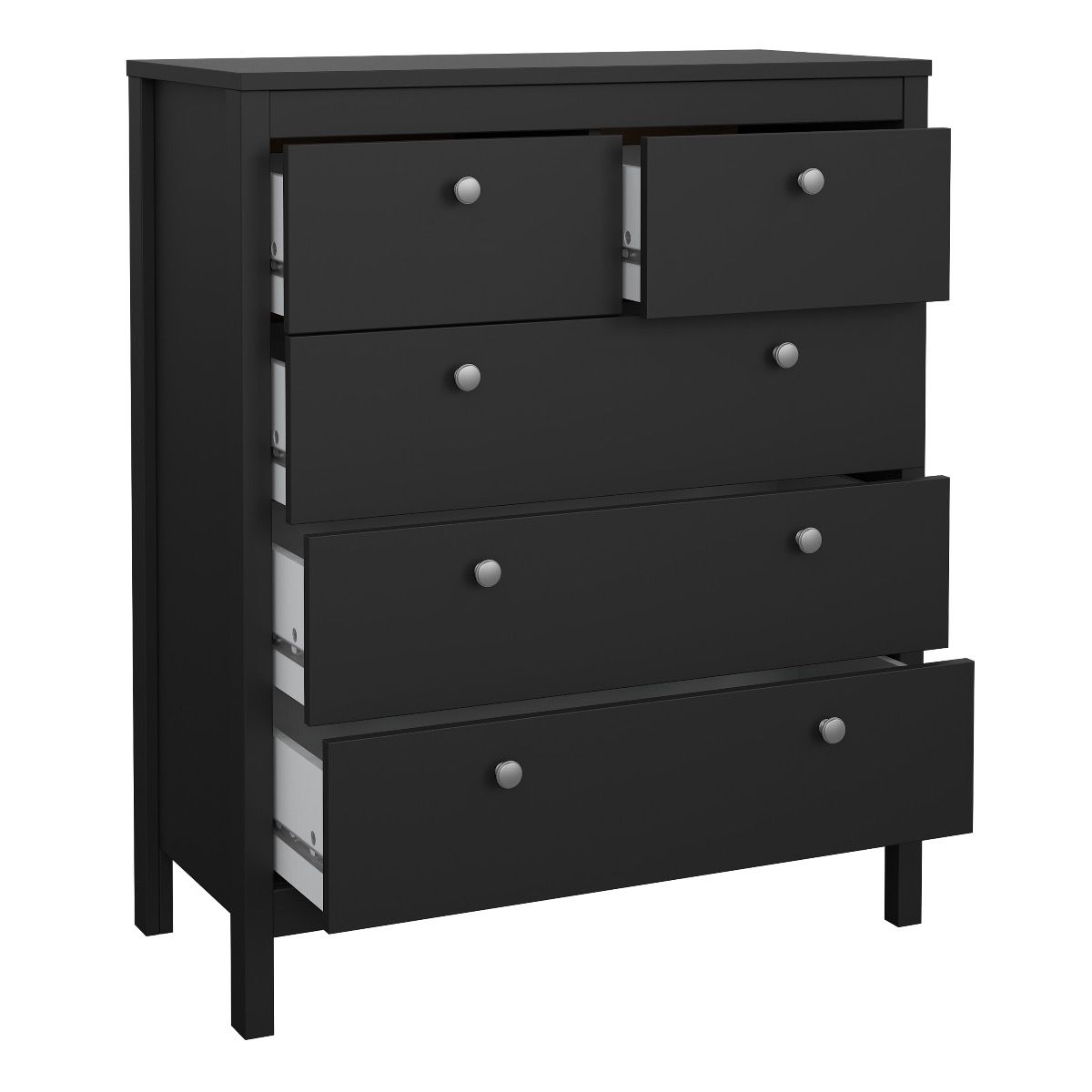 Madrid 3-Piece Bedroom Set with 2-Door Wardrobe – Matt Black – supplier image 7
