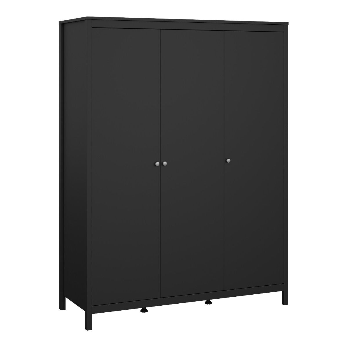 Madrid 3-Piece Bedroom Set with 3-Door Wardrobe – Matt Black – supplier image 10