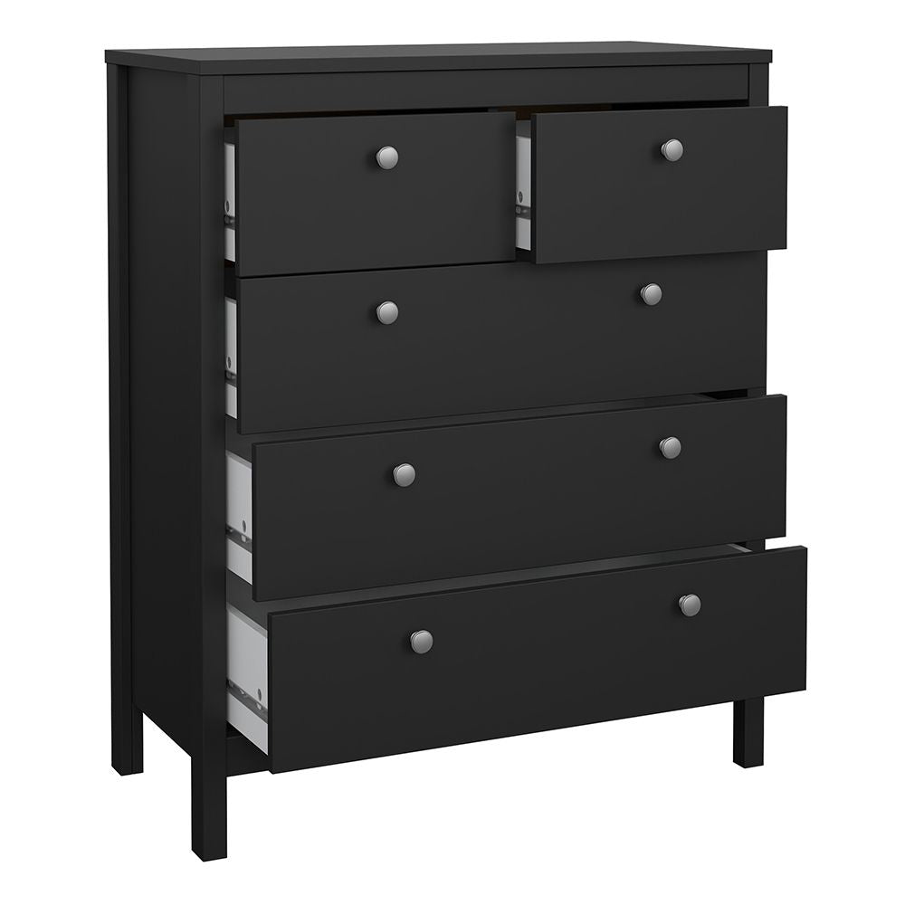 Madrid 3-Piece Bedroom Set with 3-Door Wardrobe – Matt Black – supplier image 7