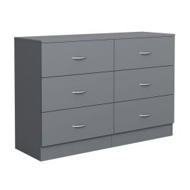 Arvello 120cm Wide 6-Drawer Chest in Grey