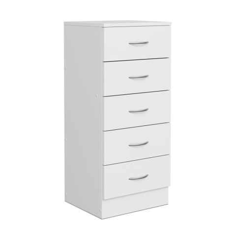 Arvello 40cm Tallboy 5-Drawer Chest in White