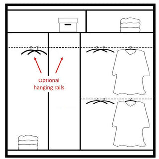 Sliding Wardrobe - TRAFFORD 2 Door Mirrored Wardrobe White 203cm