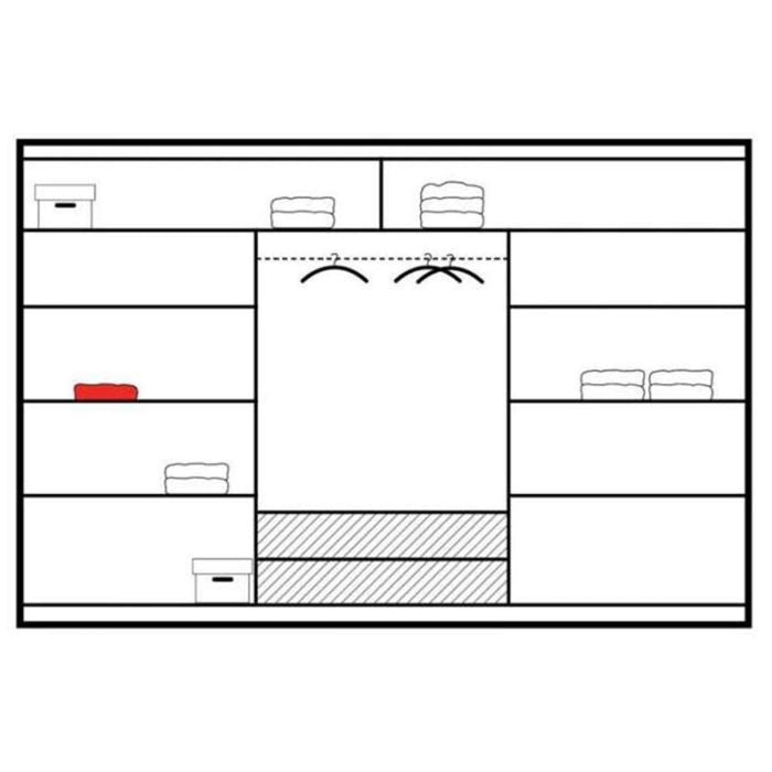 Trafford 250cm 3-Door Mirrored Sliding Wardrobe – Graphite – product image 14