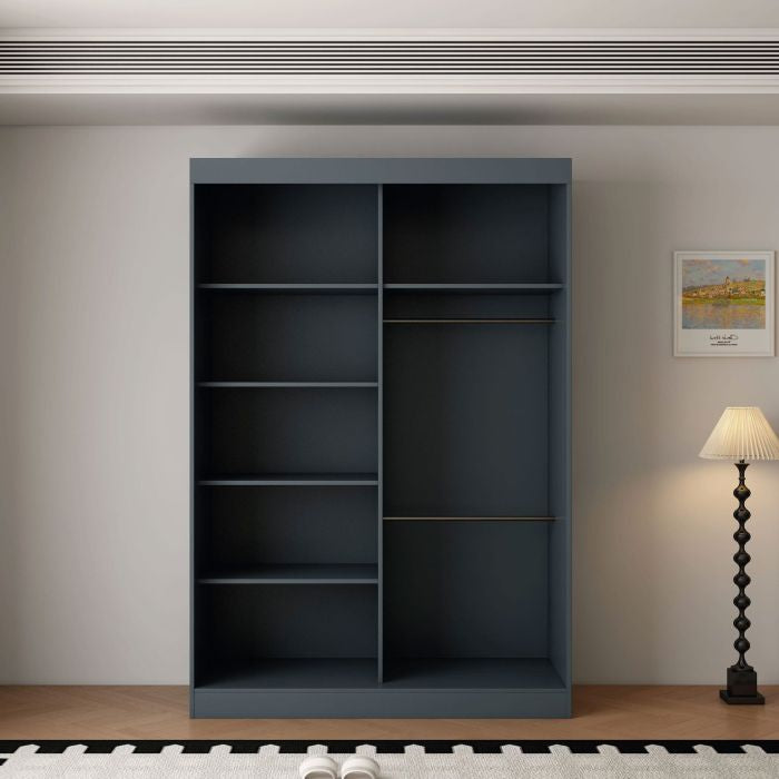 Vienna 2 150cm 2-Door Mirrored Sliding Wardrobe – Dark Grey – product image 4