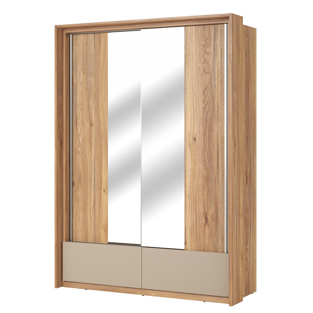 Impressio 61 159cm 2-Door Sliding Wardrobe – Oak Mauvella & Congo – product image 4