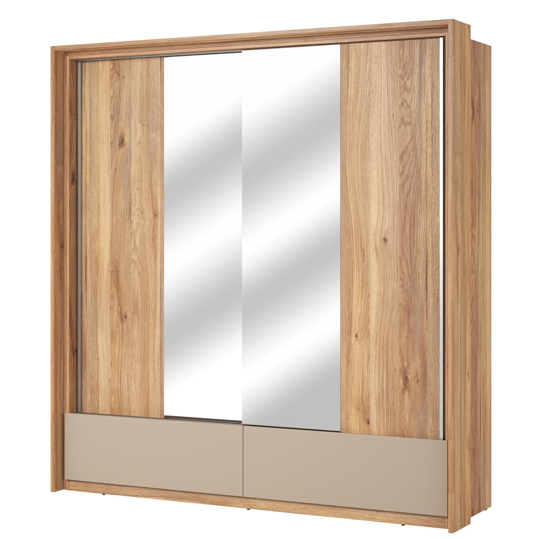 Impressio 63 209cm 2-Door Sliding Wardrobe – Oak Mauvella & Congo – product image 4