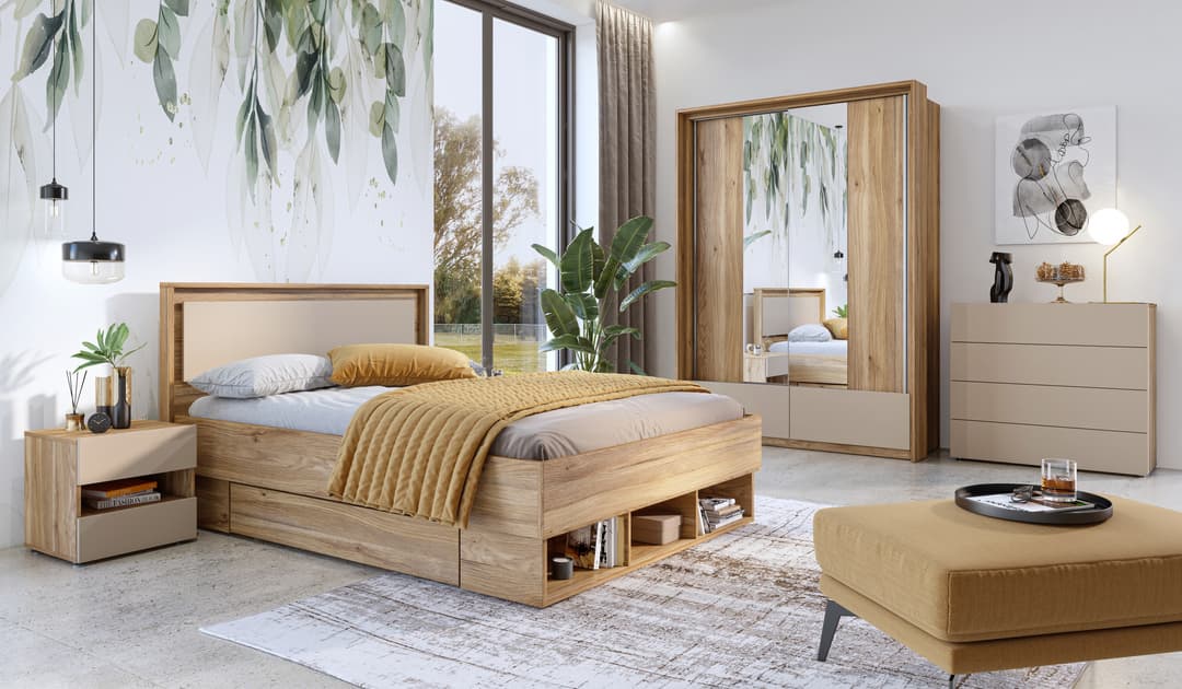 Impressio 63 209cm 2-Door Sliding Wardrobe – Oak Mauvella & Congo – product image 5