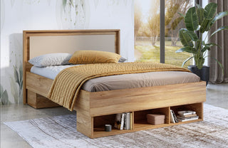 IMPRESSIO 31 Oak Mauvella EU King Size Bed with Storage