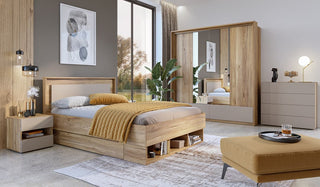 Impressio 83 two under-bed storage drawers, oak effect finish