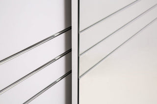 CHOICEWARDROBE Capri White Sliding 2 Door Wardrobe – 203cm | Matt Finish with Mirror & Storage Shelves