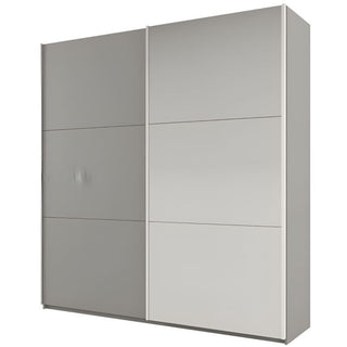 Platinum 2-door sliding wardrobe with two horizontal design lines