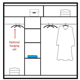 Sliding Wardrobe - WINDSOR 2 Door Mirrored Wardrobe Oak White 203cm