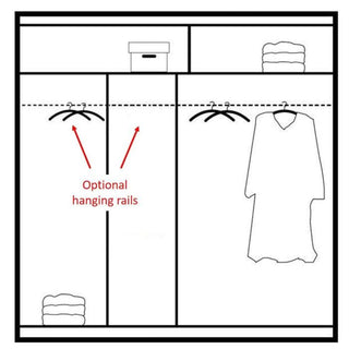 Sliding Wardrobe - WINDSOR 2 Door Mirrored Wardrobe Oak White 203cm
