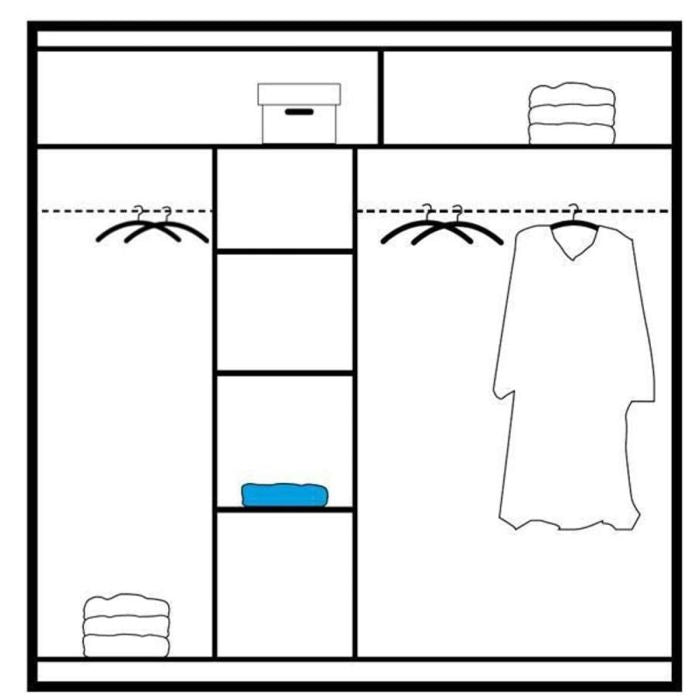 Windsor 203cm 2-Door Mirrored Sliding Wardrobe – Oak Grey – product image 11