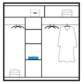 Sliding Wardrobe - WINDSOR 2 Door Mirrored Wardrobe Oak Grey 203cm