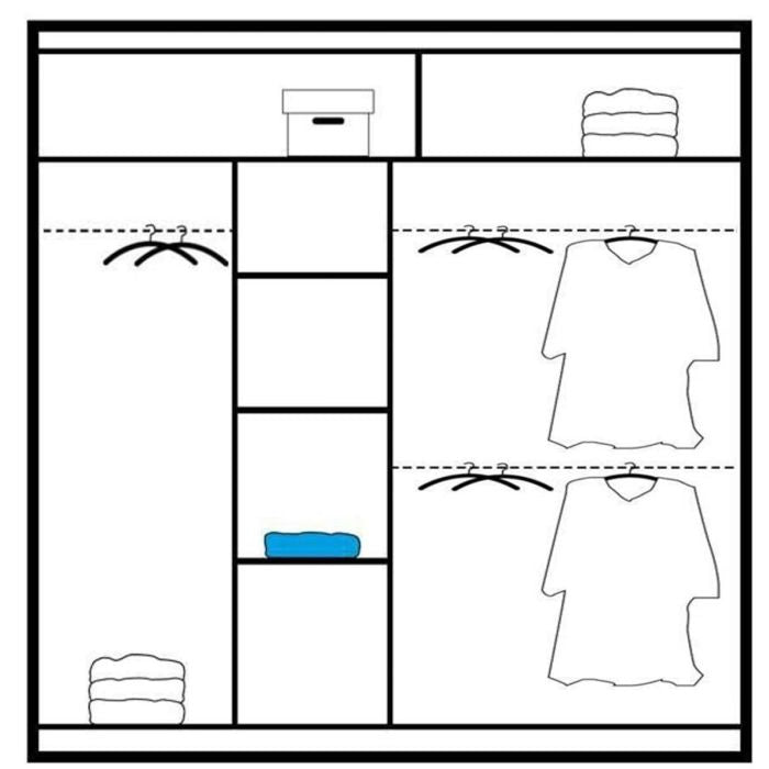 Windsor 203cm 2-Door Mirrored Sliding Wardrobe – Oak Grey – product image 12