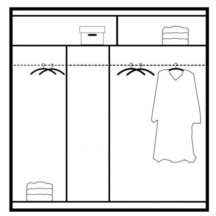 Windsor 203cm 2-Door Mirrored Sliding Wardrobe – Oak Grey – product image 13