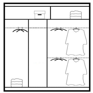 Sliding Wardrobe - WINDSOR 2 Door Mirrored Wardrobe Oak Grey 203cm