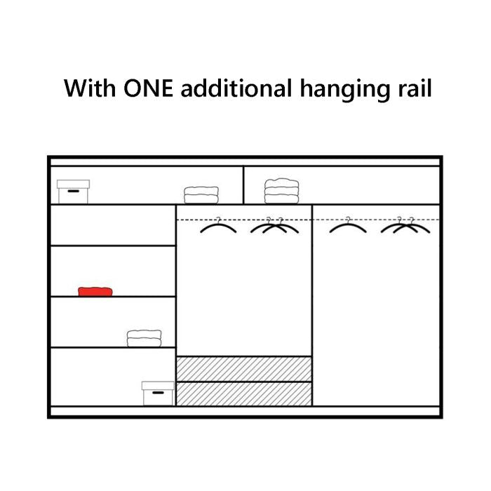 Aurora 250cm 3-Door Mirrored Sliding Wardrobe – White – product image 13