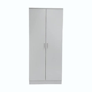 Wardrobe - SLEEK 2 Door Wardrobe White 80cm