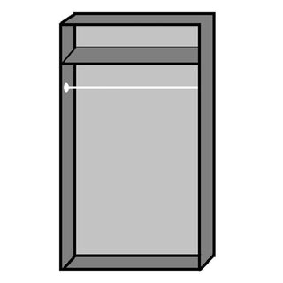 CHOICEWARDROBE Okhra 90cm Wardrobe – Oak Finish, 2-Door, No