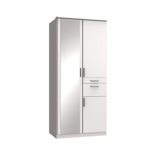 Wardrobe - KODERA 2 Door Wardrobe White 90cm